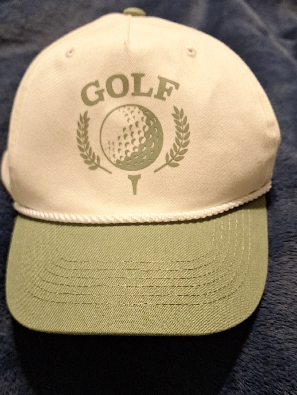 Target Men's Golf Cap in White and Olive Green